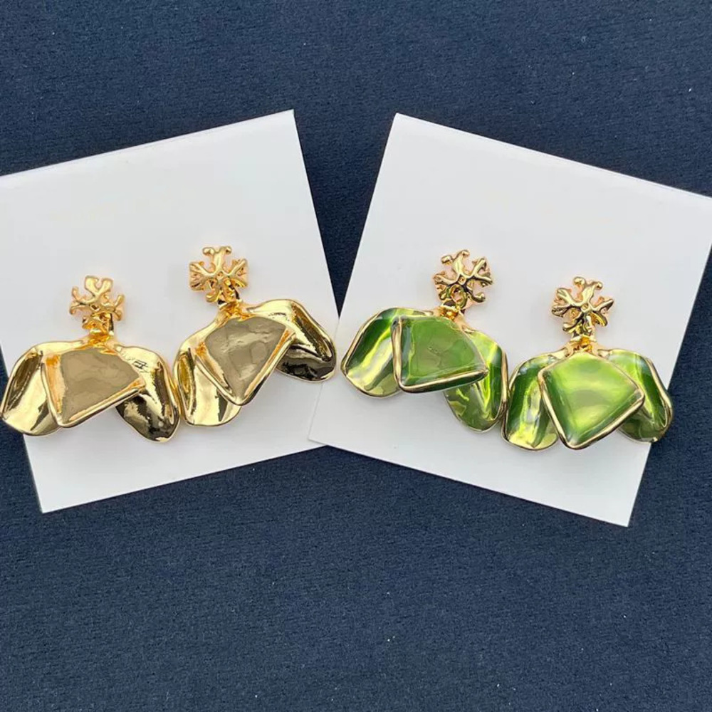 Tory Burch Love You Shen Xifan Style Gold Plated Copper Petal Earrings